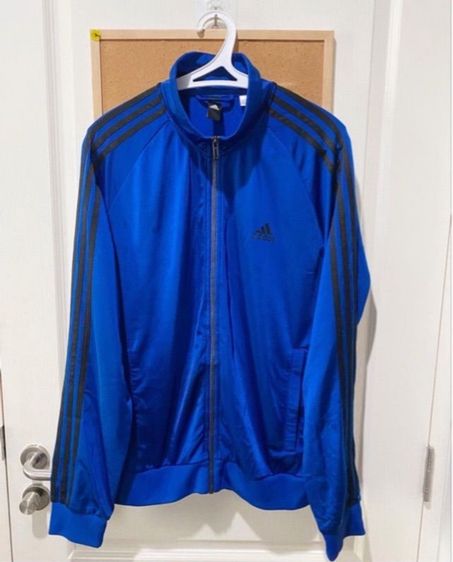 M แขนยาว เสื้อแจ็คเก็ต | เสื้อคลุม อื่นๆ เสื้อวอร์มสีน้ำเงินแถบดำ แบรนด์ addidas
