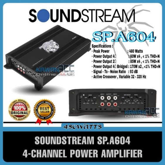 👍⚡Soundstream SP.A604 - CLASS AB 4Channels รูปที่ 6