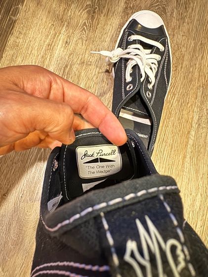 Converse Fragment Design x Moncler x Jack Purcell 'Black' Size 9.5 รูปที่ 9