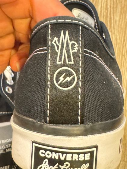 Converse Fragment Design x Moncler x Jack Purcell 'Black' Size 9.5 รูปที่ 11