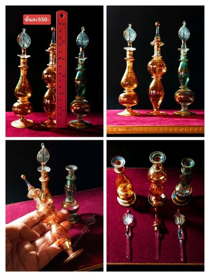 ขวดน้ำหอมคริสตัลลายน้ำทองสุดงามสภาพเยี่ยม รูปที่ 7