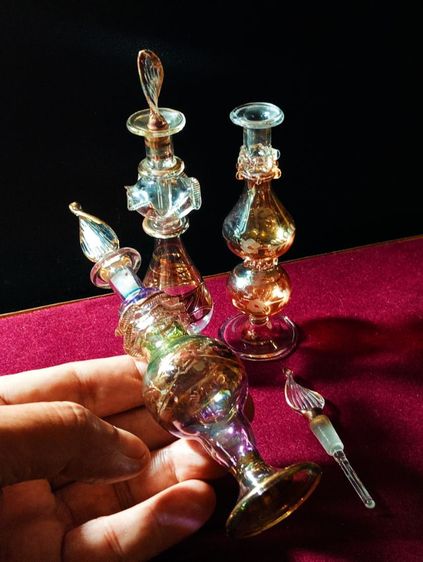 ขวดน้ำหอมคริสตัลลายน้ำทองสุดงามสภาพเยี่ยม รูปที่ 16