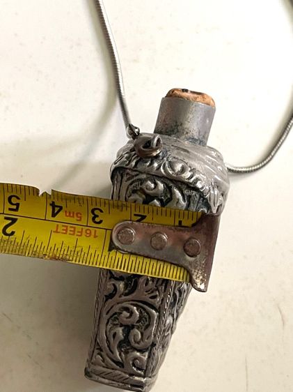 สร้อยคอ แกะสลักลายของมงคล กะไหล่เงินเก่าสะสม รูปที่ 13