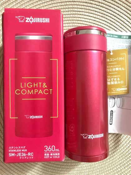 กระบอกน้ำแสตนเลส ใส่น้ำเย้นหรือร้อน แบรนด์ZorujishiและBeverly  Hills พกพาติดตัว สะดวกใช้ ของใหม่ รูปที่ 8