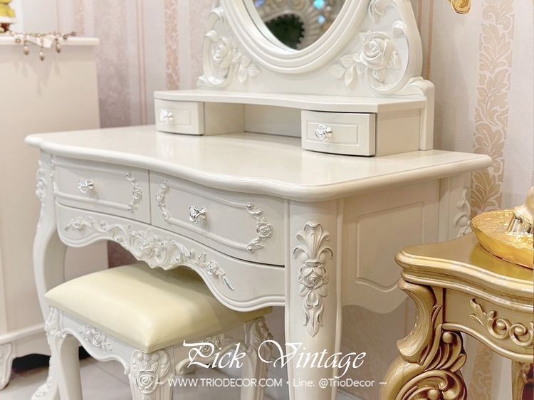 MAFALDA-I DRESSING TABLE โต๊ะเครื่องแป้งสไตล์วินเทจ รุ่น มาเฟลดา 1 รูปที่ 2