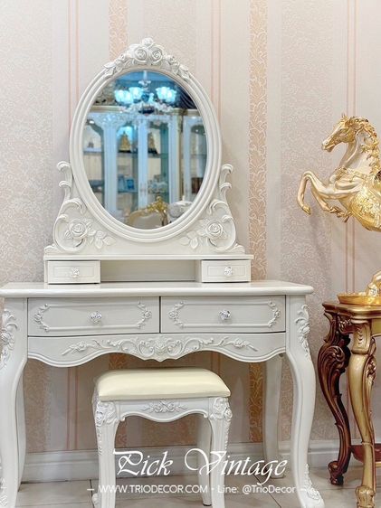 MAFALDA-I DRESSING TABLE โต๊ะเครื่องแป้งสไตล์วินเทจ รุ่น มาเฟลดา 1 รูปที่ 7