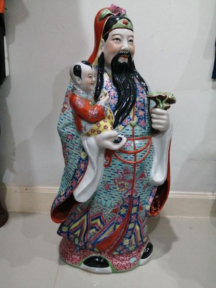 ฮก ลก​ ซิ้ว​ สูง​ 28​ นิ้วพื้นลายนูน​  รูปที่ 6