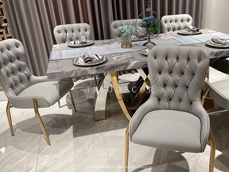 𝙴𝚂𝚃𝙴𝙻𝙻𝙴-𝚅 𝚕𝚞𝚡𝚞𝚛𝚒𝚘𝚞𝚜 𝙸𝚝𝚊𝚕𝚒𝚊𝚗 𝚍𝚒𝚗𝚒𝚗𝚐 𝚜𝚎𝚝   ชุดโต๊ะอาหารเหลี่ยม 𝟼ที่นั่ง 𝟸𝟶𝟶𝚌𝚖. รุ่น เอสเทล 𝟻 รูปที่ 6