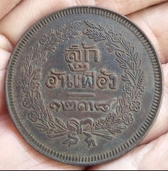 เหรียญกษาปณ์ทองแดง ร5 สิ้กสองอันเฟื้อง จศ 1238 รูปที่ 15