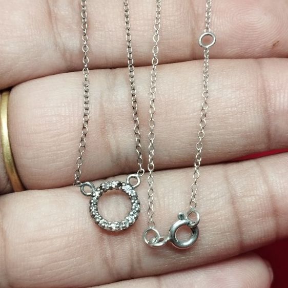 🔖สร้อยเงินแท้ จี้เพชรเหลี่ยมสวยวิ้ง ตอกโค๊ต 925 งานจากต่างประเทศ รูปที่ 4