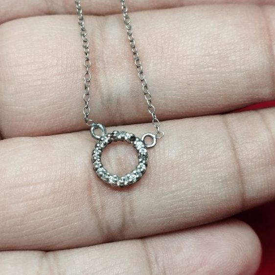 🔖สร้อยเงินแท้ จี้เพชรเหลี่ยมสวยวิ้ง ตอกโค๊ต 925 งานจากต่างประเทศ รูปที่ 3