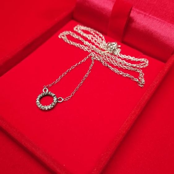 🔖สร้อยเงินแท้ จี้เพชรเหลี่ยมสวยวิ้ง ตอกโค๊ต 925 งานจากต่างประเทศ รูปที่ 9