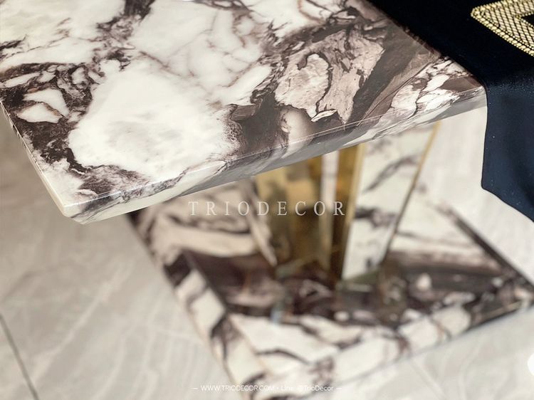 ABRAXAS luxurious Italian dining table โต๊ะอาหารท็อปหิน 240cm รุ่น อะบราซัส รูปที่ 3