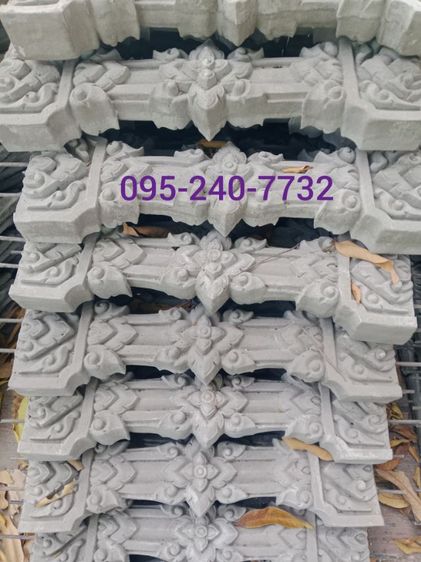 ลูกกรงงานปูน ลูกกรงปูนปั้นลายไทย ลูกกรงลายไทย ลูกกรงติดกำแพงวัด ลูกกรงติดโบสถ์ รูปที่ 2