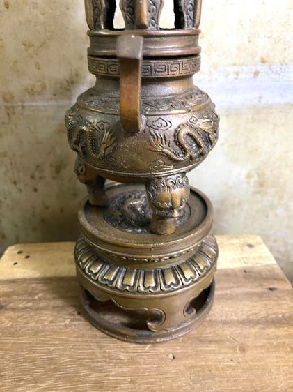 กระถาง กำยาน  มังกรทองเหลือง A11 รูปที่ 9