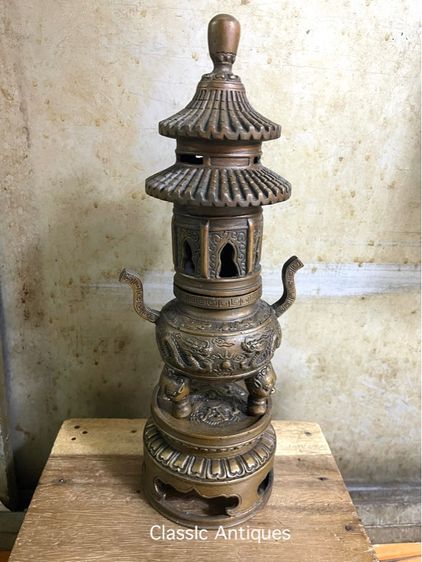 กระถาง กำยาน  มังกรทองเหลือง A11 รูปที่ 7