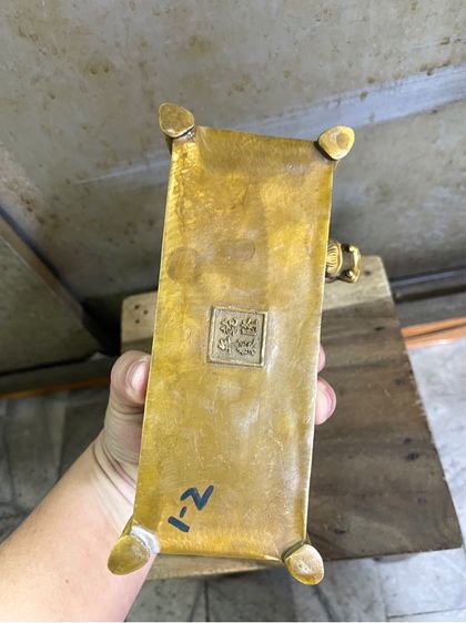 กระถาง กำยาน  หัวสิงห์ทองเหลือง A4 รูปที่ 8