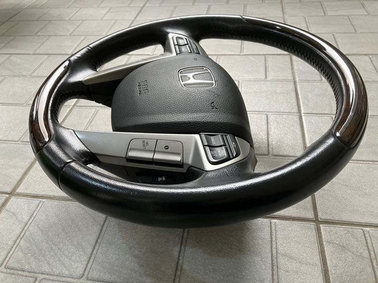 พวงมาลัย AIRBAG Honda Accord G8 รุ่น Top Mutifunction ไม้ผสมหนัง ใส่ Civic Accord CRV City Odyssey CRV รูปที่ 2