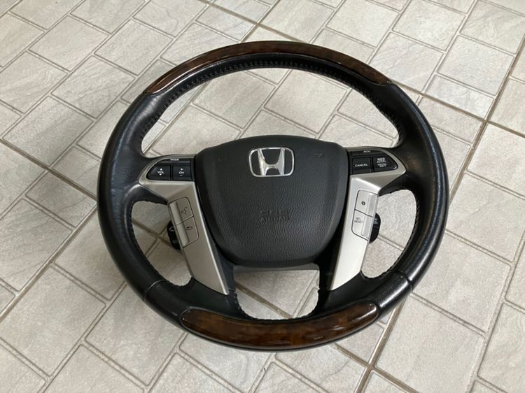 พวงมาลัย AIRBAG Honda Accord G8 รุ่น Top Mutifunction ไม้ผสมหนัง ใส่ Civic Accord CRV City Odyssey CRV รูปที่ 12