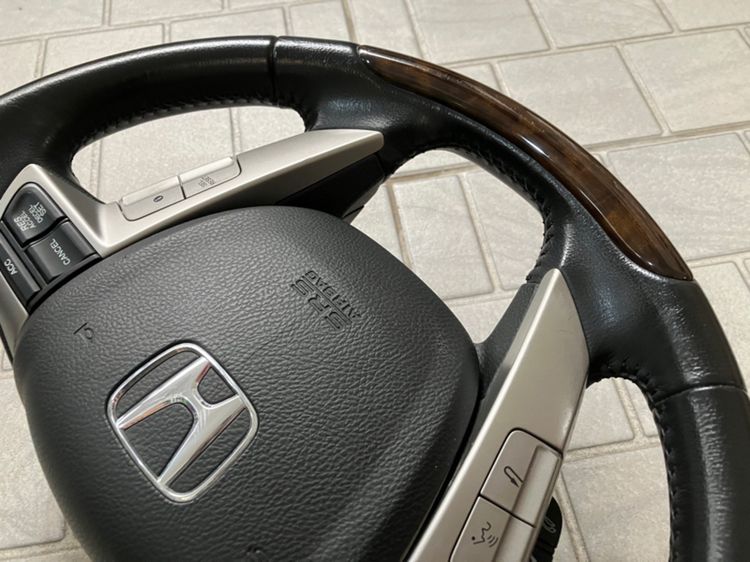 พวงมาลัย AIRBAG Honda Accord G8 รุ่น Top Mutifunction ไม้ผสมหนัง ใส่ Civic Accord CRV City Odyssey CRV รูปที่ 6