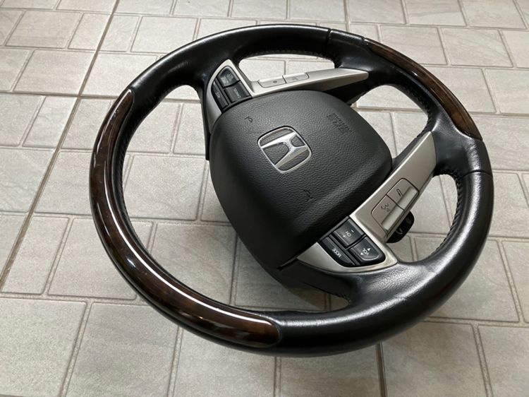 พวงมาลัย AIRBAG Honda Accord G8 รุ่น Top Mutifunction ไม้ผสมหนัง ใส่ Civic Accord CRV City Odyssey CRV รูปที่ 5
