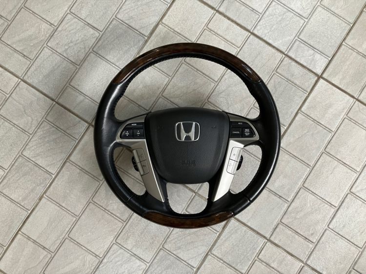 พวงมาลัย AIRBAG Honda Accord G8 รุ่น Top Mutifunction ไม้ผสมหนัง ใส่ Civic Accord CRV City Odyssey CRV รูปที่ 3