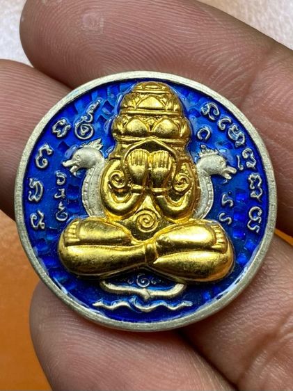 เหรียญปิดตาพังพระกาฬ ลงยา หน้ากากทอง