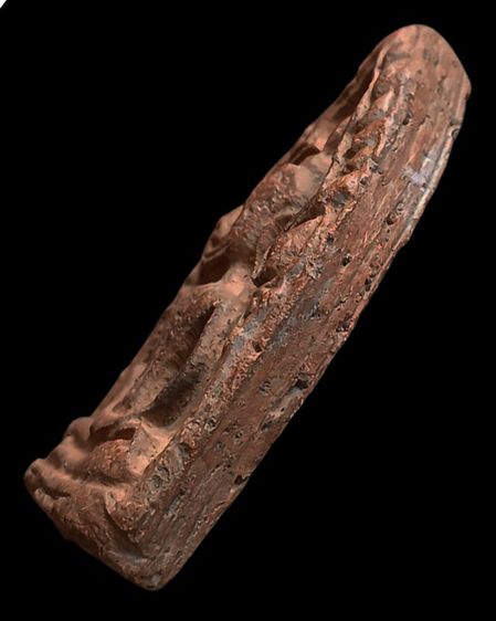 พระขุนแผนเนื้อดิน พิมพ์ทรงพลใหญ่ พระเกจิสร้าง พระบ้านเก่าเก็บหลายสิบปี ขนาดสูง 6 ซ.ม. พร้อมตลับเสตนเลส 2 หน้า รูปที่ 3