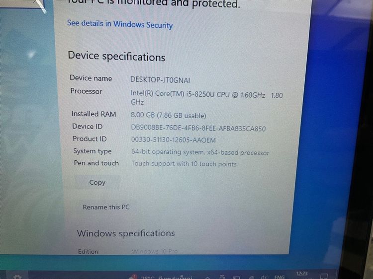 nb HP core i5-8250U Touch screen รูปที่ 10