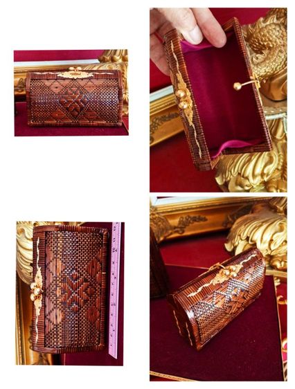 กระเป๋าย่านลิเภาแท้จากศูนย์ศิลปาชีพบางไทรสภาพใหม่ยังไม่เคยใช้เลยโชว์อย่างเดียว รูปที่ 3