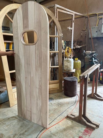 บานประตูโค้งไม้เนื้อแข็ง บานประตูโค้งมินิมอล รับผลิตตามแบบ ตามขนาด ผลิตตรงจากโรงงานของเราเอง มีบริการขนส่งทุกจังหวัด รูปที่ 10