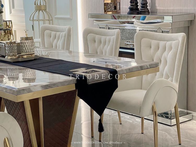 ANGELINA Light Luxury Dining Chair เก้าอี้ รุ่น แองเจลินา รูปที่ 4