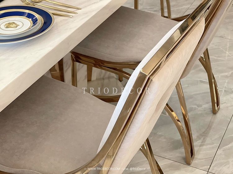 ESTELLE Light Luxury Dining Chair เก้าอี้โต๊ะอาหาร รุ่น เอสเทล รูปที่ 7