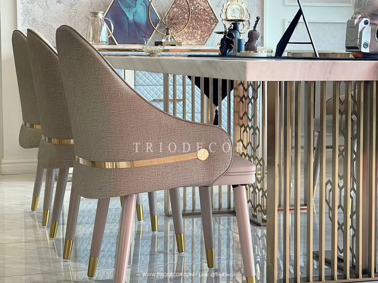 POSNER luxurious Italian chair เก้าอี้นั่งกินข้าว เก้าอี้โต๊ะอาหาร เก้าอี้โมเดิร์น DiningChair รุ่น พอสเนอ รูปที่ 2