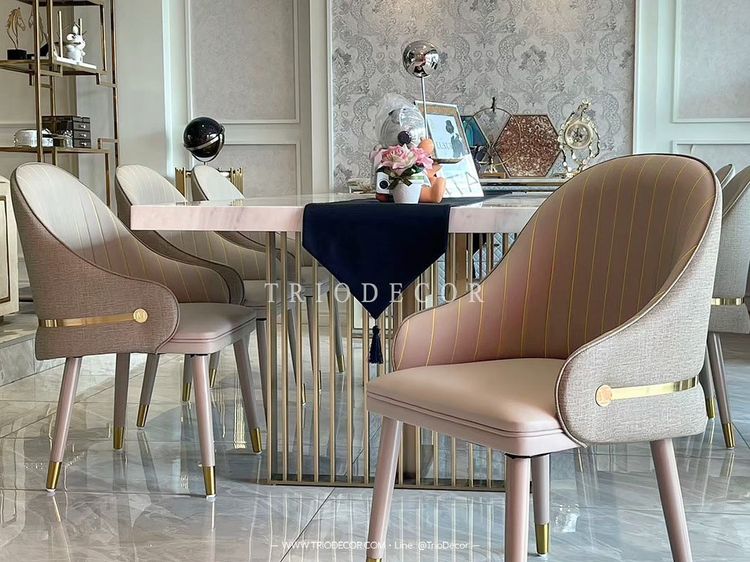 POSNER luxurious Italian chair เก้าอี้นั่งกินข้าว เก้าอี้โต๊ะอาหาร เก้าอี้โมเดิร์น DiningChair รุ่น พอสเนอ รูปที่ 3