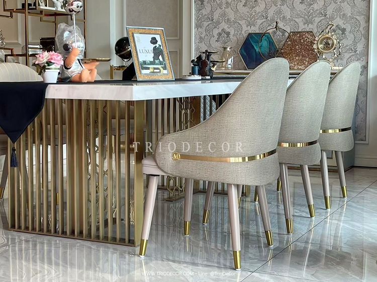 POSNER luxurious Italian chair เก้าอี้นั่งกินข้าว เก้าอี้โต๊ะอาหาร เก้าอี้โมเดิร์น DiningChair รุ่น พอสเนอ รูปที่ 4