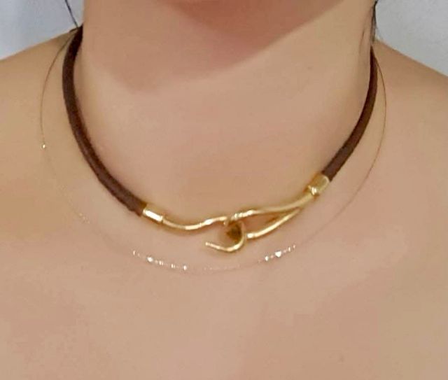 Hermes สร้อยคอเป็นสร้อยข้อมือได้ สวยของแท้ ส่งด่วนฟรี รูปที่ 4