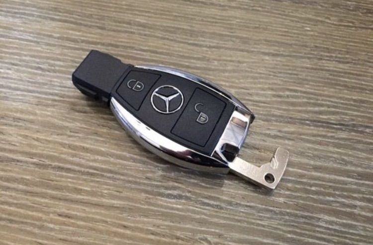 กรอบกุญแจรีโมท BENZ 2 ปุ่ม 3 ปุ่ม โครเมี่ยม W204 W211 W212 W207 W221 W209 W639 R171 R172 R230 A180 A200 A250 B180 B250 W167 W246 รูปที่ 11