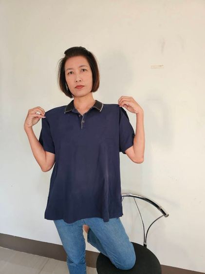 เสื้อคอปก G2000 แท้ มือ 2 ใส่ครั้งเดียว สีกรม สภาพดี ส่งฟรี รูปที่ 3