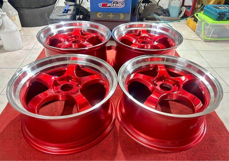 ล้อใหม่S1R 18 5x114 สีแดงแก้วขอบเงา  รูปที่ 4