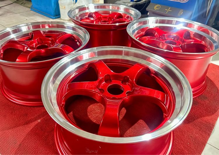 ล้อใหม่S1R 18 5x114 สีแดงแก้วขอบเงา  รูปที่ 5