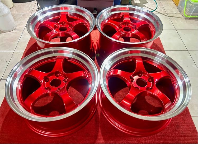 W-Work อะลูมิเนียมอัลลอย 18" ล้อใหม่S1R 18 5x114 สีแดงแก้วขอบเงา 