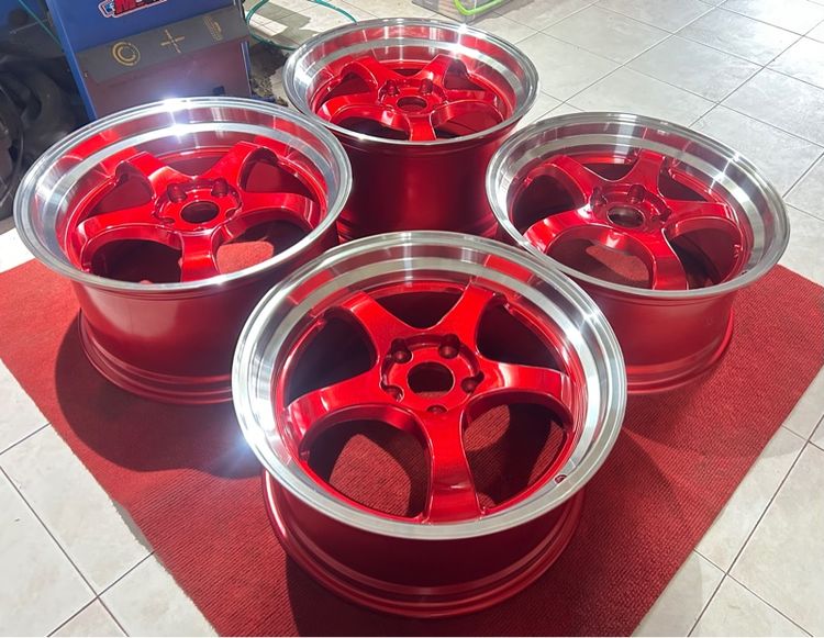 ล้อใหม่S1R 18 5x114 สีแดงแก้วขอบเงา  รูปที่ 3
