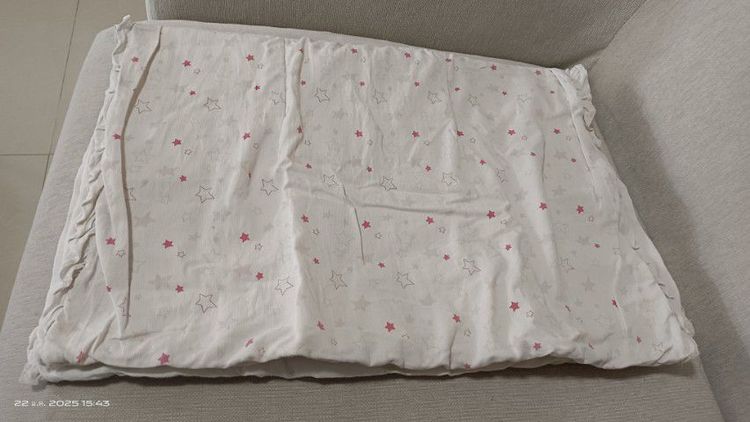 ผ้าห่มนุ่มๆสำหรับเด็กแรกเกิดถึง 2 ขวบ สีขาวชมพู  มือสองสภาพดี  ขายถูกๆค่ะ รูปที่ 6