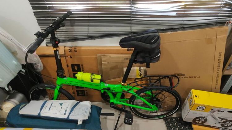 ขายจักยานพับได้ Cronus TEMPO 310D สีเขียว แถมหมวกกันกระแทก รูปที่ 5