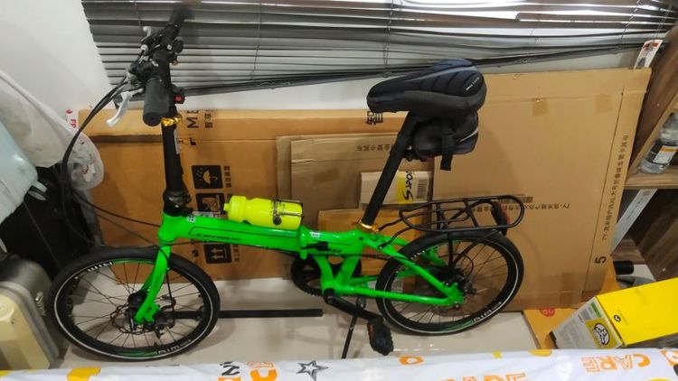 ขายจักยานพับได้ Cronus TEMPO 310D สีเขียว แถมหมวกกันกระแทก รูปที่ 2