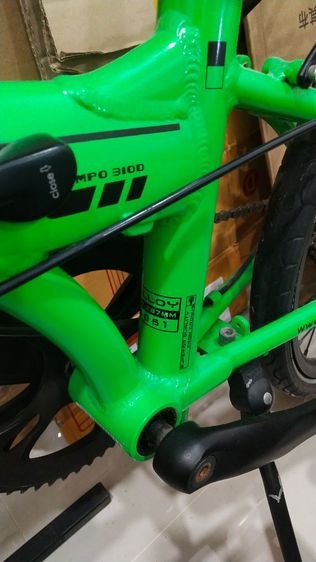 ขายจักยานพับได้ Cronus TEMPO 310D สีเขียว แถมหมวกกันกระแทก รูปที่ 4