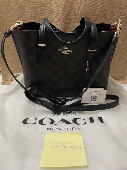 หนัง PU หญิง น้ำตาล coach mini mollie