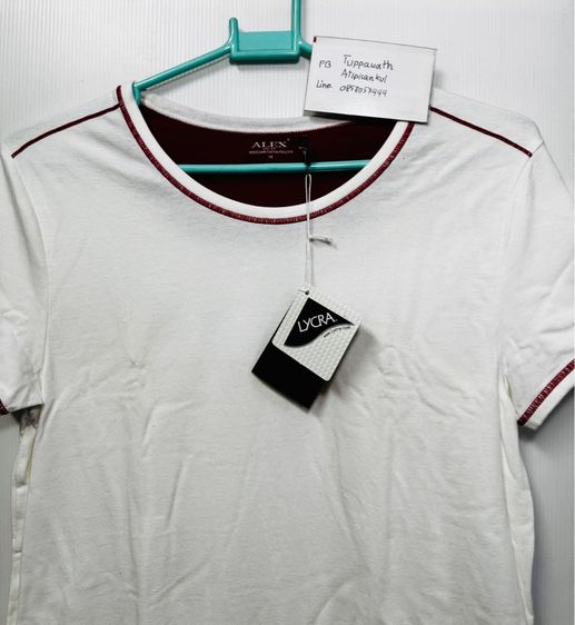 เสื้อยืดคอกลม alex lycra ของใหม่ รูปที่ 2