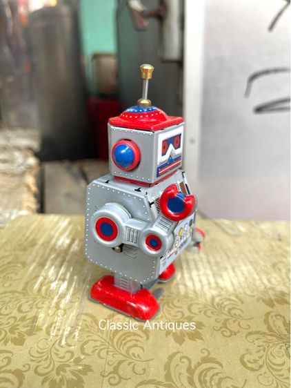 หุ่นยนต์ สังกะสีROBOT ไขลานสะสม A28 รูปที่ 4